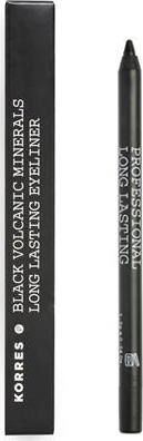 Korres Volcanic Minerals Professional Long Lasting Eyeliner 01 Μαύρο Μολύβι για το Περίγραμμα των Ματιών με Εξαιρετικά Μεγάλη Διάρκεια, 1.2ml