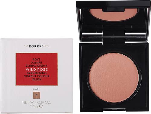 Korres Wild Rose Brightening Blush No.31 Ρουζ Άγριο Τριαντάφυλλο για Λάμψη & Ζωηρό Χρώμα, 5.5g