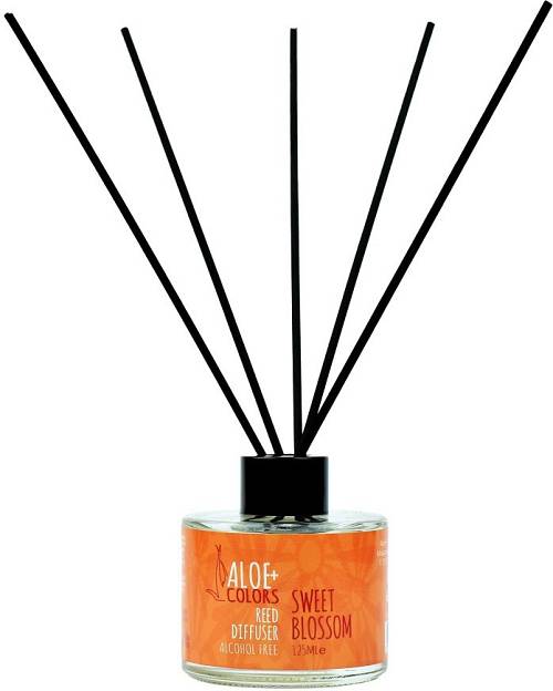 Aloe+ Colors Sweet Blossom Reed Diffuser Set Aρωματικό χώρου με Sticks διάχυσης & Άρωμα Βανίλια-Πορτοκάλι, 125ml
