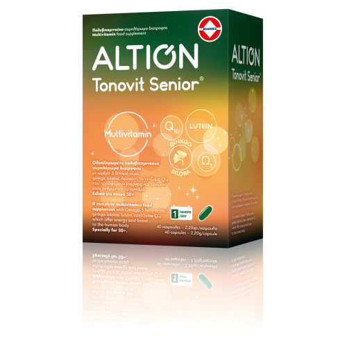 Altion Tonovit Senior Ολοκληρωμένο Πολυβιταμινούχο Συμπλήρωμα Διατροφής για άτομα 50+, 40caps