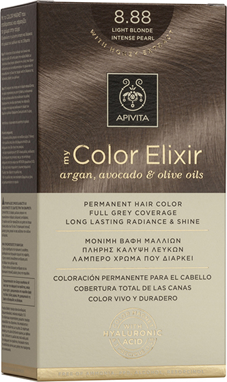 Apivita My Color Elixir Μόνιμη Βαφή Μαλλιών No 8.88 Ξανθό Ανοιχτό Έντονο Περλέ