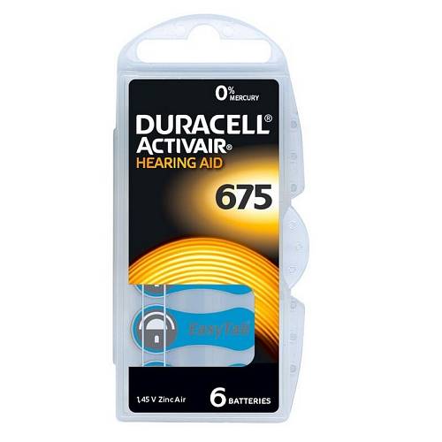 Duracell ActiveAir DA 675 Μπαταρίες ακουστικών βαρηκοΐας - 6τμχ