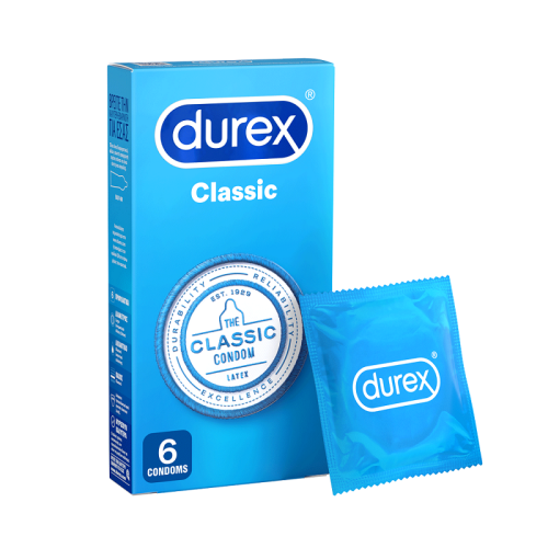 Durex Classic Προφυλακτικά Ευκολοφόρετα, 6 Τεμάχια