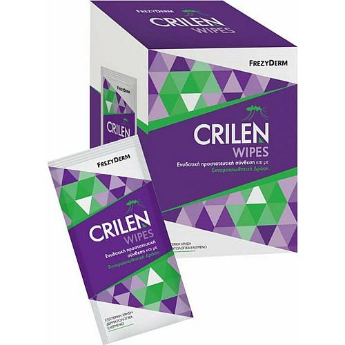 Frezyderm Crilen Wipes Υγρά Εντομοαπωθητικά Μαντηλάκια σε Ατομικά Φακελάκια, 20τεμ
