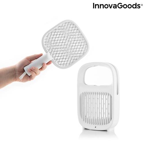 InnovaGoods V0103106  Home Pest 2 in 1 Rechargeable Mosquito Repellent Lamp and Insect-killing Racquet Swateck - επαναφορτιζόμενη λάμπα και Ρακέτα που σκοτώνει τα έντομα  και τα κουνούπια