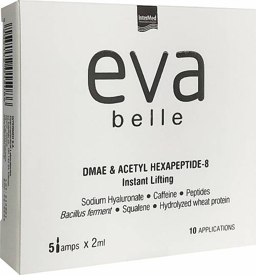 Intermed Eva Belle DMAE & Acetyl Hexapeptide-8 Αμπούλες για το Πρόσωπο με Αντιρυτιδική & Συσφικτική Δράση 5x2ml