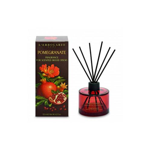 L' Erbolario Melograno / Pomegranate Fragrance For Scented Wood Sticks, 125ml