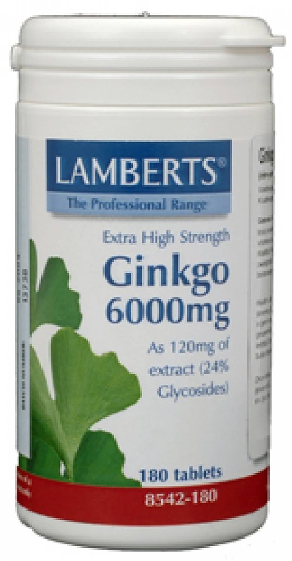 Lamberts Gingko Biloba Extract 6000mg 180tabs