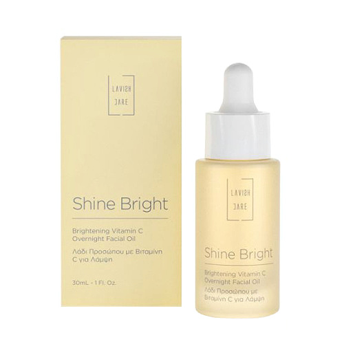 Lavish Care Shine Bright Brightening Vitamin C Overnight Facial Oil Λάδι Προσώπου με Βιταμίνη C για Λάμψη 30ml