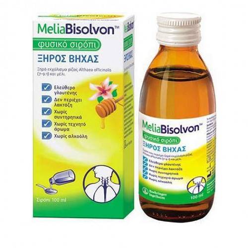 MeliaBisolvon Syrup Φυσικό σιρόπι κατά του ξηρού βήχα 100 ml