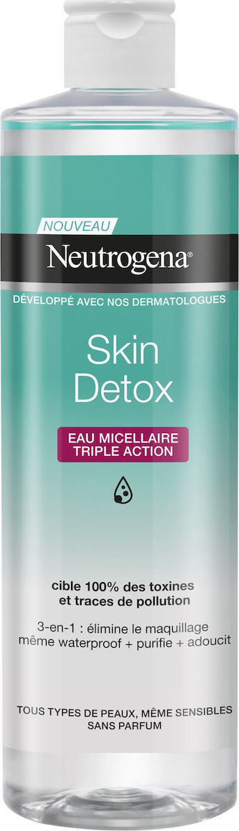 Neutrogena Skin Detox 3 σε 1 Micellar Νερό καθαρισμού, 400ml
