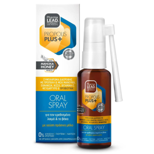 Pharmalead Propolis Plus+ Oral Spray Σπρέι για τον Ερεθισμένο Λαιμό & τον Βήχα, 30ml