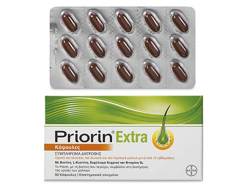 Priorin Extra  Συμπλήρωμα Διατροφής κατά της Τριχόπτωσης, 60 caps