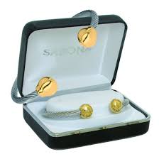 Sabona βραχιολι καρπου Professional Steel Twist Gold Balls