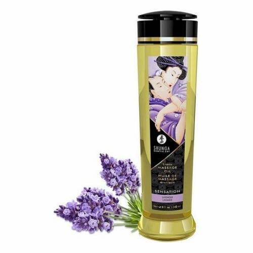 Shunga Erotic Massage Oil Sensation Lavendar  -Ερωτικό Λάδι για Μασάζ  Λεβάντα (240 ml)