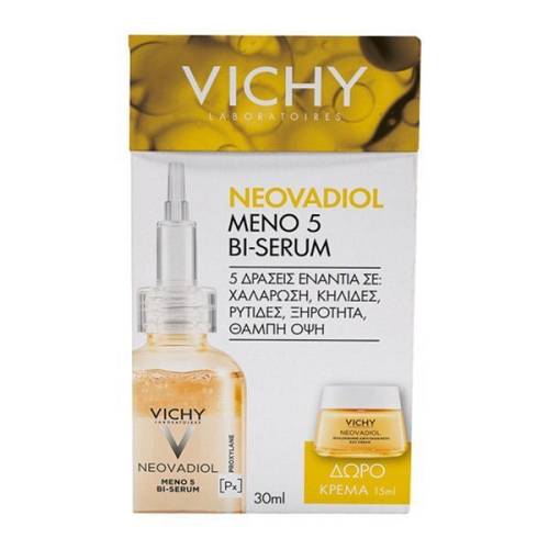 Vichy Promo Box Neovadiol Meno 5 BI-Serum για την Περιεμμηνόπαυση & την Εμμηνόπαυση, 30ml & Δώρο Neovadiol Κρέμα Ημέρας Θρέψης, 15ml, 1σετ