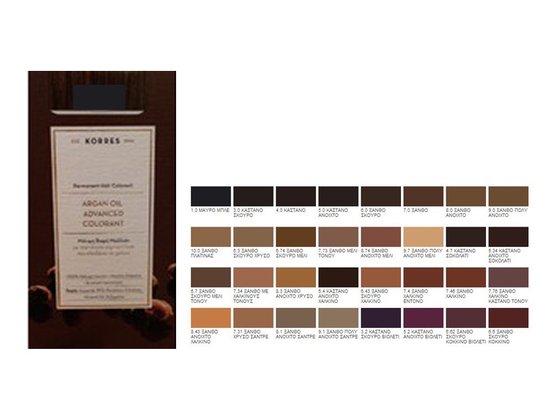 Korres Μόνιμη Βαφή  Argan Advanced Colorant Σκούρο Σοκολατι  4,7