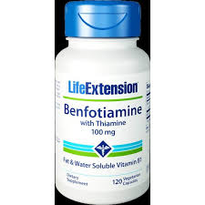 Life Extension Benfotiamine 100mg with Thiamine, 120 vcaps